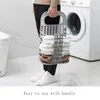 Laundry Basket Dirty Clothes Basket Bathroom Folding Laundry Hamper Wall Hanging Plastic Large Clothes Storage Basket Organizers Y200111