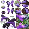 Gants de jardin violet vert Génie Glants étanches avec des griffes pour creuser des cadeaux de jardinage pour les femmes Men6390740