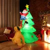 65-футовая надувная рождественская елка Санта-Декор со светодиодными фонарями для уличного украшения двора4899548