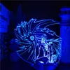 Bleach Kurosaki Ichigo Ban Kai 3D Lamp LED Night Lights Lampara für Wohnkultur Tischlampe343g