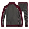 Men's Sportswear Casual Spring Tracksuit Men Two Pieces Sets Stand Collar Jackets Sweatshirt Pants Joggers Track Suit Running 201128