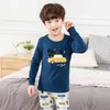 Autumn Cartoon Pajamas For Girls Boys Children's Pajamas Long-sleeves Cotton 2pcs Pyjamas Set Baby Clothes Kids Sleepwear LJ201216