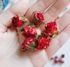Outils d'artisanat Gutta percha rose tête semi-fini boucles d'oreilles accessoires collier à faire soi-même roses fleur sèche vraies fleurs