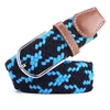 Mens Elastic Stretch Waist Belt Women Canvas Braided Small Elasticity Woven Leather Belt Wide Hot Metal Stretch Belt for Men and Women