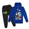 2-16Y Baby Clothing Sets Teen Titans Go Hoodie Tops Pants 2pcs Set Kids Sport Suits Boys Tracksuits Toddler Outfit Girls Outwear 201126
