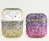 Luxury Gradient Glitter Airpods Case Bling Skin Earphone Full Cover Bag Protector for Airpods 1/2 pro Bluetooth Wireless Charging Headset