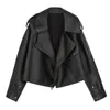 Chaqueta de cuero negro de primavera Nerazzurri para mujer 2020 de cuero de pu de gran tamaño nueva moda chaquetas de mujer de talla grande abrigo de piel sintética LJ201012