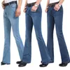 Spring New Arrival Mens Flared Leg Trousers High Waist Long Flare For Bootcut Hommes bell bottom Jeans Men 201111