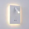 Topoch-moderne LED-Licht-Lampe mit Dual-Switch USB-Anschlüsse für Schlafzimmer Kinderlese-Wand-Scheinwerfer-Loft einstellbares Nachtlicht Innenbeleuchtung