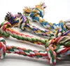 애완 동물 개 코튼 씹는 매듭 노트 장난감 다채로운 튼튼한 꼰 뼈 로프 18cm 재미 있은 개 고양이 TOYS2020