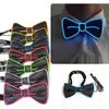 Lampeggiante Light Up Papillon Cravatta LED Mens Party Lights Paillettes Bowtie Wedding Glow Puntelli Halloween Natale 10 colori