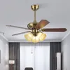 Lumière moderne de ventilateur de plafond de LED avec la lame en bois à télécommande 220V 110V pour les ventilateurs de restaurant de chambre à coucher de salle à manger à la maison