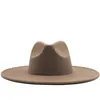 Классическая шляпа Федора с широкими полями, черно-белые шерстяные шляпы для мужчин и женщин, зимняя шляпа, свадебные джазовые шляпы1232x