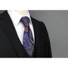 New Colorful 63inch 160cm Neckties Silk Business Ties for Men Extra Long Size Classic Paisley Blue Wedding