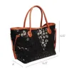 Black Leopard Canvas Shopping Bag Domil Blanks Wholesale Stora kapacitetsresor Cheetah Endless Tote Dom1770