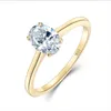 Kuololit 585 14k geel goud 1.5ct 1.0ct ringen voor vrouwen handgemaakte ovale verlovingsbruid cadeau fijne sieraden 220216