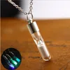 Fashion Necklace Hourglass Drifting Bottle Pendant Luminous Necklace Quicksand Wishing Bottle Valentines Day Gifts Party Favor EE3704