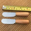 チーズナイフ 10 センチメートルステンレス鋼バターナイフ木製ハンドル付きチーズデザートソースジャムスプレッダースパチュラツール M DREAM B ZEG