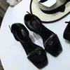 Topp kända högkvalitativa kvinnors sandaler Mode våren och sommar Nya öppna tå höga klackar fyrfärg ihålig original shoebox storlek 35-41