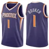 Maglie da basket da uomo 1 Devon Booker 2020-21 Maglia senza maniche e pantaloncini City