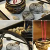 AUGKUN Buddha Statue Zen Garden Sand Meditation Peaceful Relax Decoration Set Spiritual Buddha Incense Burner Feng Shui Decor Y200268h