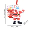 Juldekorationer 1/2/3/4/5/6pc 2021 3DCHRISTMAS Ornament Santa som b￤r en ansiktsmask dekorera tr￤d sn￶gubbe dekoration barn ￥r g￥va1