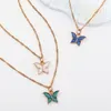 2021 INS Style Sweet Acrylic Color Butterfly Necklace Women Pendant Necklaces Fashion Jewelry Gift For Girls Statement Necklaces