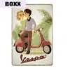 Гаражский гараж в Европе итальянский Vespa Scooter Lambretta Vintage Poster Классическая электромат электрокаральная наклейка YI0075312919