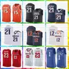 男性刺繍12 JA Morant Murray State Racers University Basketball Jersey 23 Jarrett Culver 35 Kevin Texas Tech Red Raider Durant College