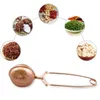 Tea Infuser 304 Rostfritt Stål Tea Sphere Sphere Mesh Ball Filter Rose Gold Home Strainer med handtag 5,5 cm zzy18