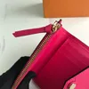 Alta qualidade designers bolsa feminina bolsa curta carteira hasp 3 dobras dobráveis ​​couro genuíno com número de série de série fofo coi256w