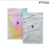 8*12cm 100pcs 2 Colors Zip Lock Mylar Foil Pouches Packaging Bags Gift and Crafts heat sealing Packing bag both sides solid color.