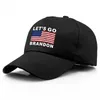 DHL NIEUW !!! Laten we Go Brandon Katoen Print Baseball Cap Gepersonaliseerde Amerikaanse Vlag Cap Outdoor Sun Hat C0106