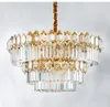 Modern Crystal lamps Chandelier For Living Room Luxury Round Gold Chandeliers Lighting Home Decoration LED Cristal