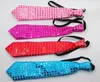 2020 Dorośli Child Cekiny LED Necktie Light Up Neck Krawat Luminous Bowtie Flashing Party Favor