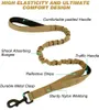 Tactical Bungee Dog Leash, Elastic Leads Rope with 2 Padded Traffic Control Handles for Military Dog Training and Night Walking LJ201109
