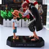 15cm Anime One Piece Quatre empereurs Shanks Chapeau de paille Luffy PVC Figure d'action Got Merry Doll Lotable Modèle Toy Figurine Q11237254250
