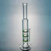 Bongs de vidrio de tubo recto de pipas de agua de 10 pulgadas con tres perculadores de peine Tubería de agua Junta hembra de 14 mm con cuenco Aceite Dab Rigs 10XX