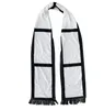 Blank Sublimation Fleece Scarf Plaid Tassels Winter Thremal Heat Scarves Heat transfer tassels Scarf White& Black Plaid Scarves GGA3842-1