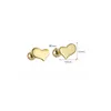 Stud Fashion Cute Heart Screw Earrings For Women Children Kids Minimalist Tragus Piercing Stainless Steel Ear Jewelry