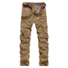 Тактические грузовые брюки Мужчины боевые боевые сумасшедшие армии Военные брюки хлопчатобумажные мульти карманы растягивающиеся гибкий человек повседневные брюки вручную 20111