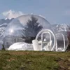 Casa de burbujas inflable, carpa transparente, cúpula de diámetro, 3m, 4m, entrada de un solo tubo, uso de vacaciones, venta al por mayor, soplador gratuito de fábrica