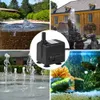 450L/H 6W Submersible Aquarium Water Pump för Fish Air Tank Oxygen Oxygenator Fountain Pond Gardens Hydroponic Pumps