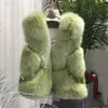 ZDFURS * Gilet naturale Gilet corto senza maniche Gilet invernale caldo Gilet naturale Giacca vera pelliccia di volpe 201214