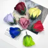 고품질 Threelayer Rose Christmas Valentines Day Wedding Bouquet Gift Home Decoration 수공예 비누 꽃 201023