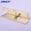 Mässing Double Toalettpappershållare Box Roll Holder Tissue Box Wall Mounted Holder Shelf Badrumstillbehör T200425