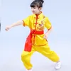 Chinese traditionele mascotte kostuum kinderen kinderen wushu pak kung fu tai chi uniform vechtsporten performance oefening kleding stadium