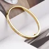 Titanium stalen bangle armband 2 rij volledige diamant vrouwen mannen armbanden afstand sieraden cadeau 16-19 zonder boxset