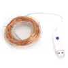 Najlepsze 10 M 100 LED Wodoodporne USB Copper Wire Świąteczne Dekoracja Sznurka Światło Ogród Courtyard String Li Wysoka odporność na temperaturę