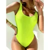 Sexy feminino um pedaço maiô banho feminino sólido push up tanga banhista monokini ternos de natação brasileiros dobras spec8968218